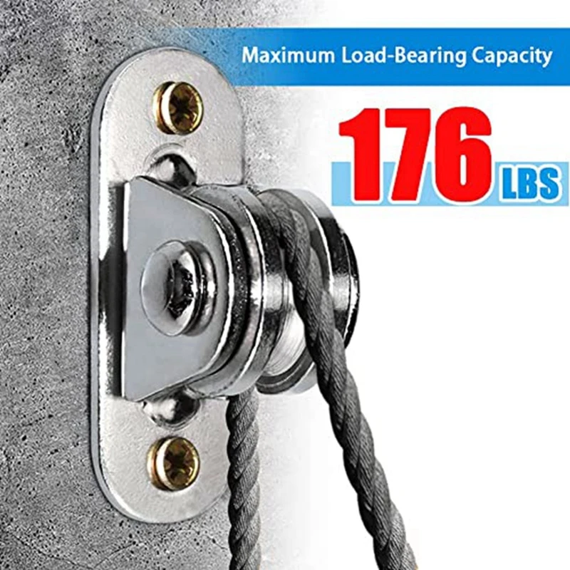 304 Stainless Steel Pulley Block, Small Pulley Block Silent Pulley, Material Handling and DIY Kits Moving, 8PCS