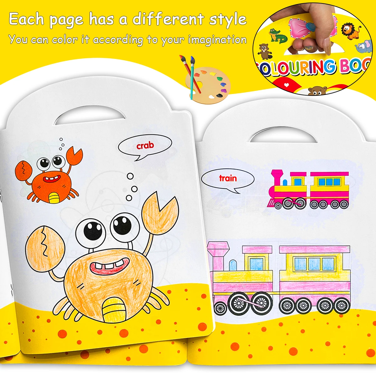 

Детская цветная книжка-раскраска для детского сада, раннего образования, просветительская книга для рисования