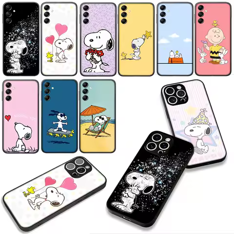 Comics S-Snoopys Cute Dog for Samsung Galaxy S25 S23 S22 S24 FE Ultra S10 Plus A05 A06 A15 A16 A26 A35 A36 Phone Cover Case