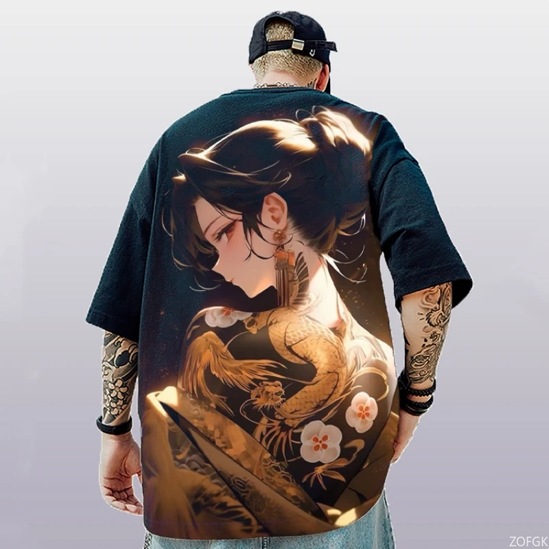 Nueva camiseta de manga corta con estampado 3d de chica bonita para hombre ، camisas de verano para hombre ،ropa غير رسمية