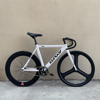 Aluminum Alloy Fixed Gear Bike Track Bikes Single Speed Frameset  Fixie Bicycle Front Magnesium Alloy Racing Wheelset Rim