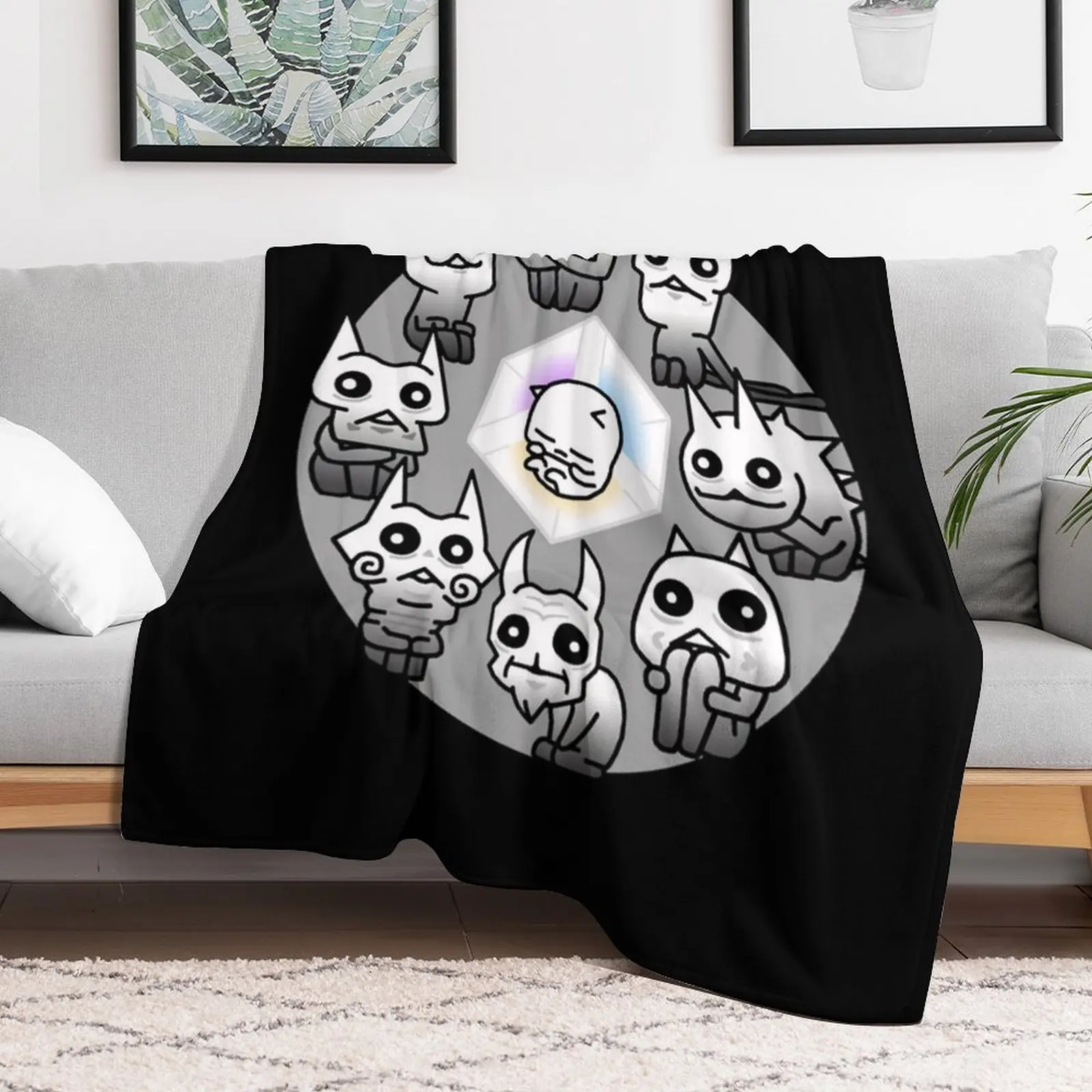 Battle Cats Nekoluga Mural Essential Throw Blanket for babies sofa bed Baby Blankets