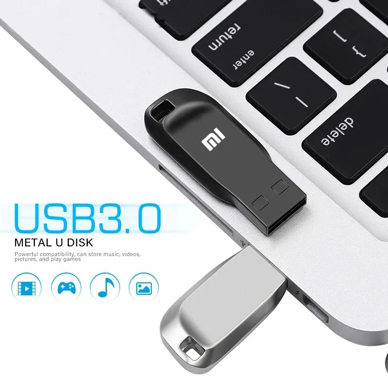 Xiaomi-Mini clé USB en métal haute vitesse, clé USB portable, stockage de mémoire étanche, disque U, USB 3.0, 1 To, 512 Go, 2 To