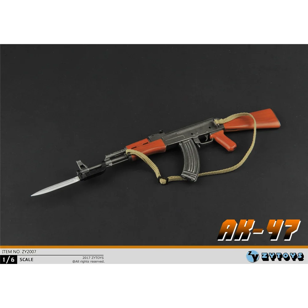 ZY2007 1/6 مقياس AK47 بندقية هجومية نموذج الحرب العالمية الثانية لشخصية الحركة 12 بوصة مجموعة الجيش الجندي لعبة هواية في المخزون #6