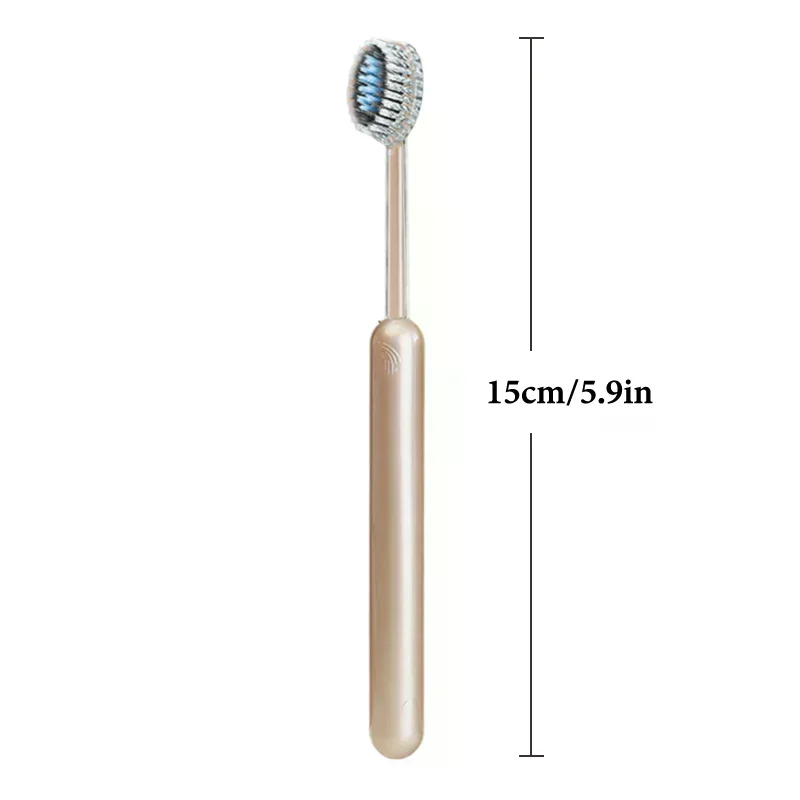2 قطعة فرشاة أسنان تنظيف الفم فائقة النعومة فرشاة أسنان ذات شعيرات صلبة تنظيف عميق للبالغين تبييض الأسنان #6