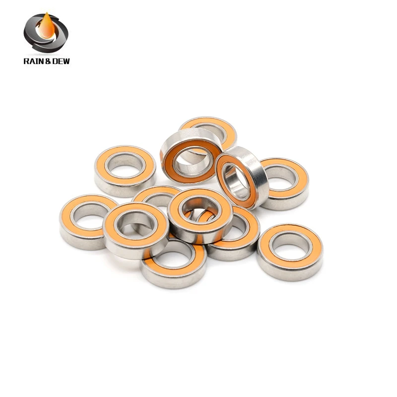 5PCS S6800RSCB 10x19x5 mm ABEC-7 Stainless Steel Hybrid Si3n4 Ceramic Bearing 6800RS 6800 2RS Without Grease Fast Turning view 4