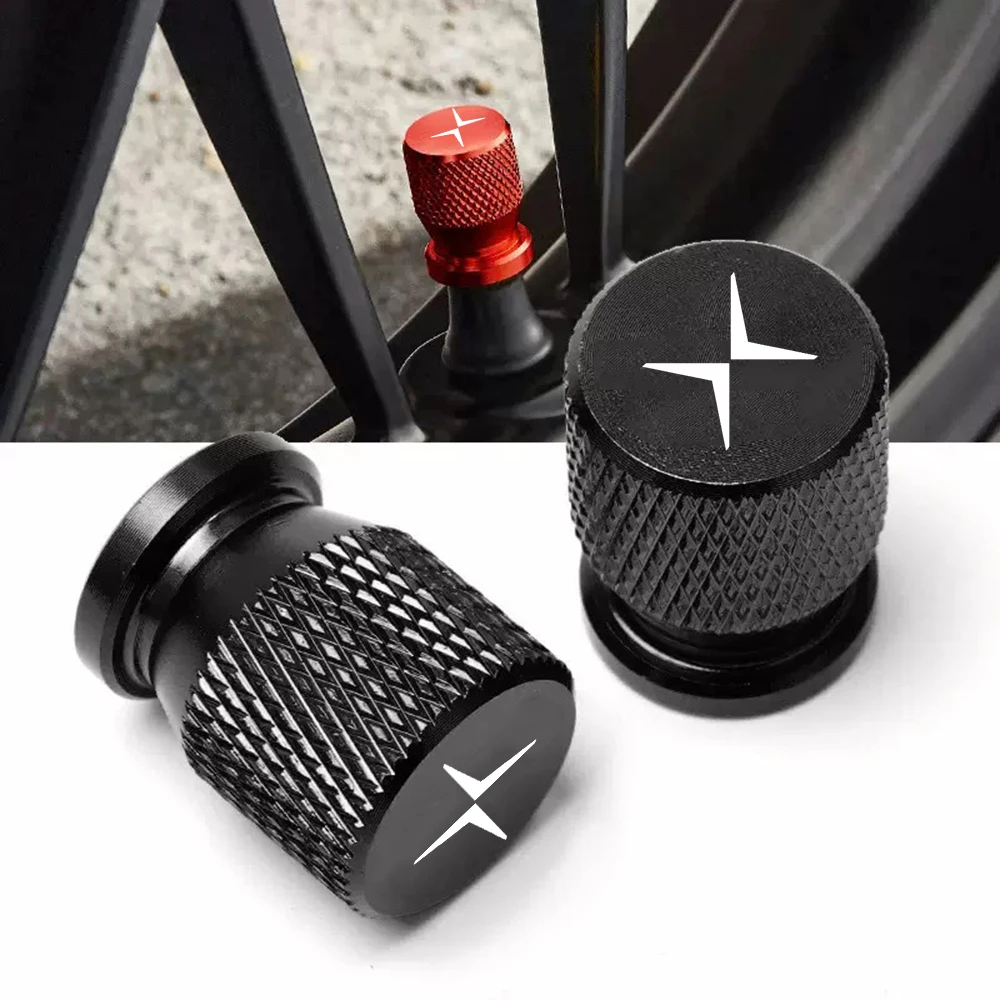 4 pices 4 pices emblme de voiture couvercles de Valve de pneu bouchons anti-poussire couvercles de Valve de pneu de roue pour Volvo Polestar 2 Polestar 3