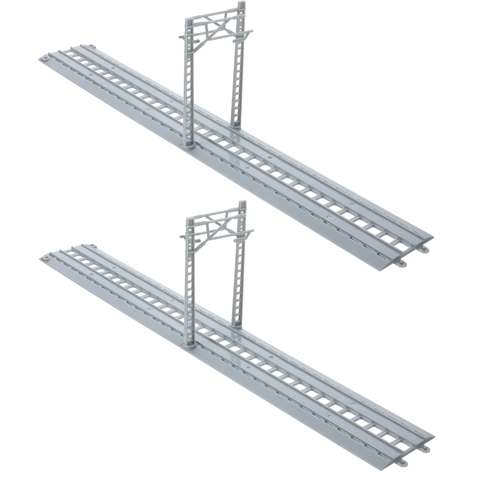 1 conjunto de acessórios de cena de poste de trem, kit educacional diy, peças de plástico para crianças, layout de mãos, brinquedo diy