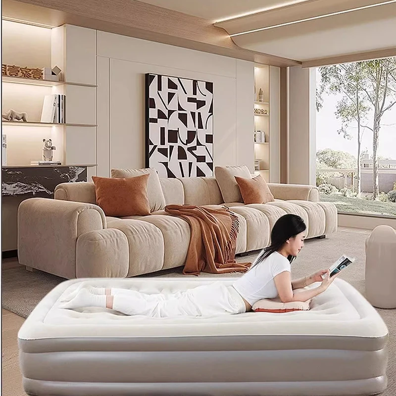 Cama de Patio al aire libre, salón King Size, asiento inflable de diseño doble cómodo de lujo, muebles de Patio Letto Matrimoniale para dormir