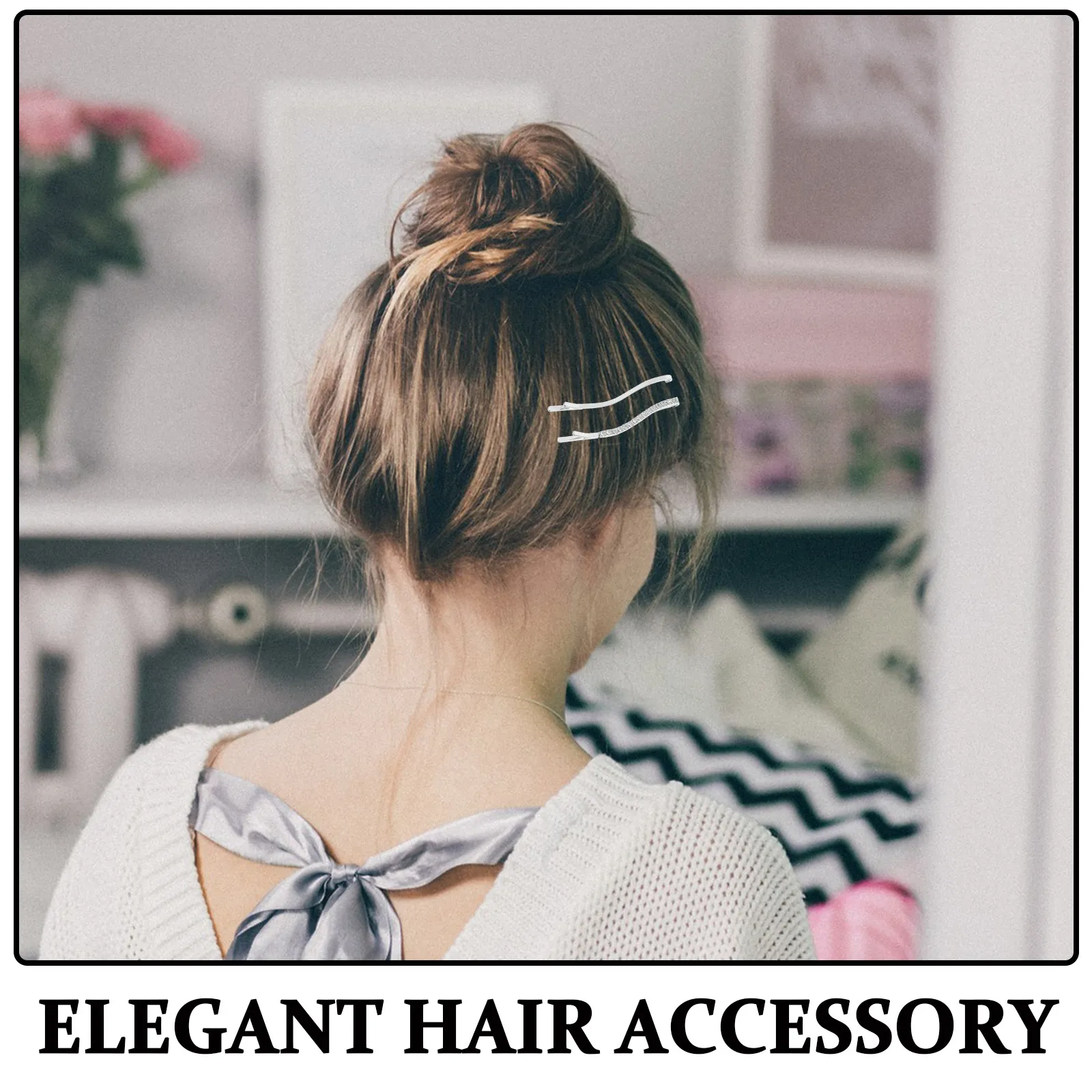 1Set Rhinestone Hairpin Elegant Slim Side Clip for Bangs Lightweight Hair Accessories Vintage Korean Japanese Style Hair Clip