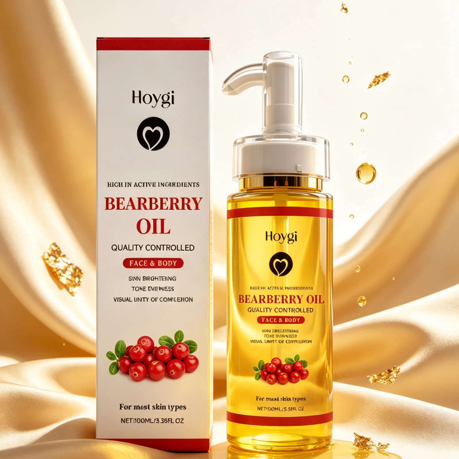 Hoygi Body Care Oil Deep Moisturizing Relieve Dryness Softening Skin Brightening Even Skin Tone Gentle Formula Massage Oil 100ml