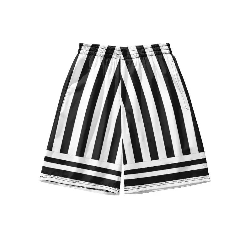 Beach Shorts with Pocket Men Demon Slayer Costume Kamado Tanjirou Anime Harajuku Jogging Pants Quick Dry Shorts