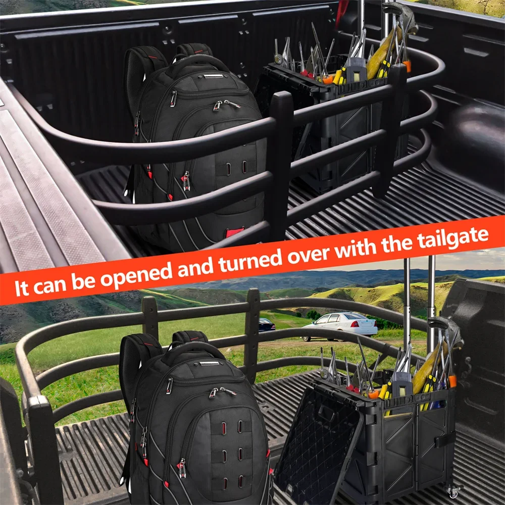 KQX Truck Bed Extender Universal For Full-Size Pickup Trucks Retractable Tailgate Extension For Ranger F150 Silverado RAM Hilux