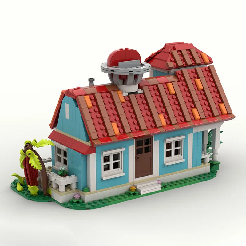 305PCS Lilos & Stitchse House Moc Diy การศึกษาชุดอาคารบล็อกของเล่นวันเกิดของขวัญ Tropical Paradise