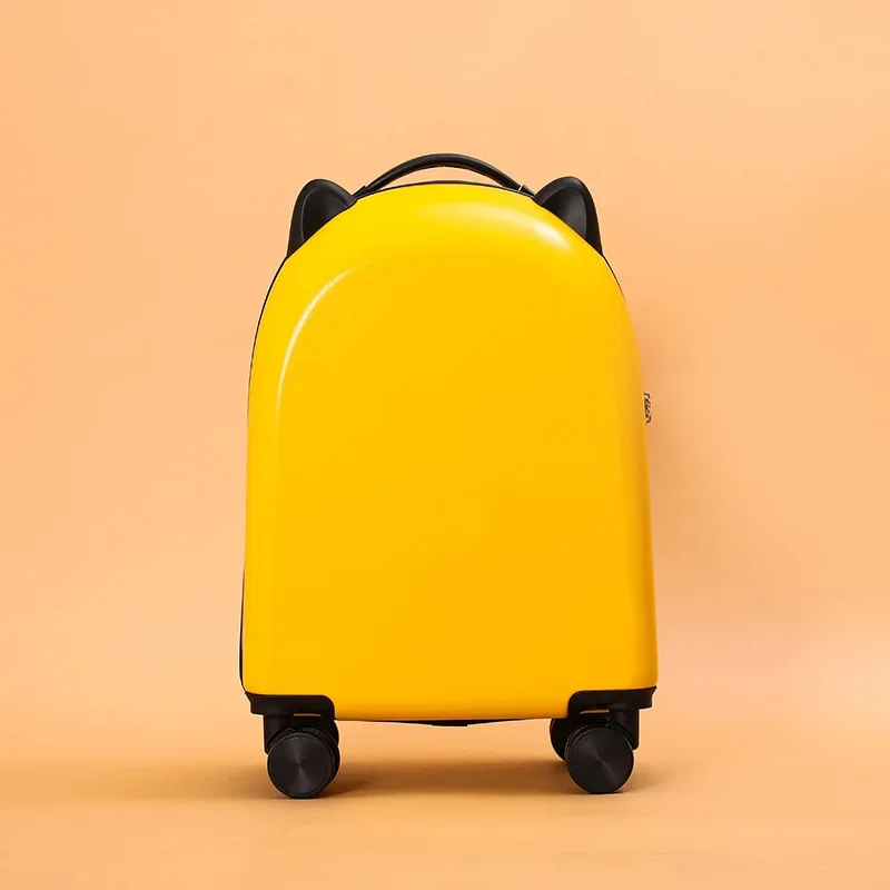 

Suitcase Kid's rolling Luggage Universal Wheel Riding Luggage Set 18 Inch Scooter Trolley Case Smart Cartoon Travel Suitcase