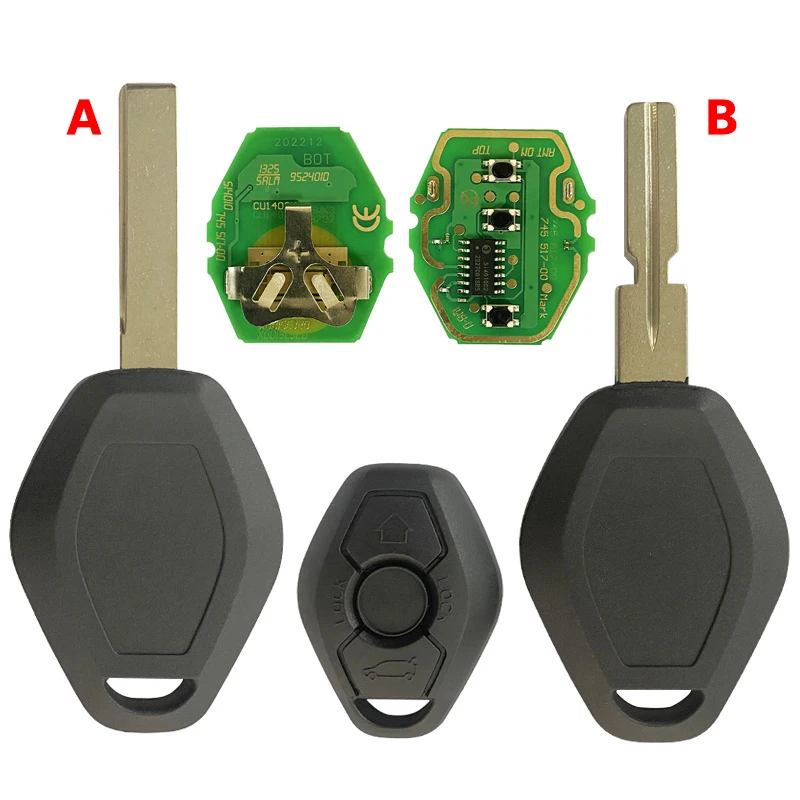 CN006005 ما بعد البيع 3 زر مفتاح بعيد 315/433MHZ ID44 HU92 / HU58 شفرة لسيارات BMW 3 5 7 X3 X5 Z3 Z4 EWS E38 E39 E46 M5 325 325i