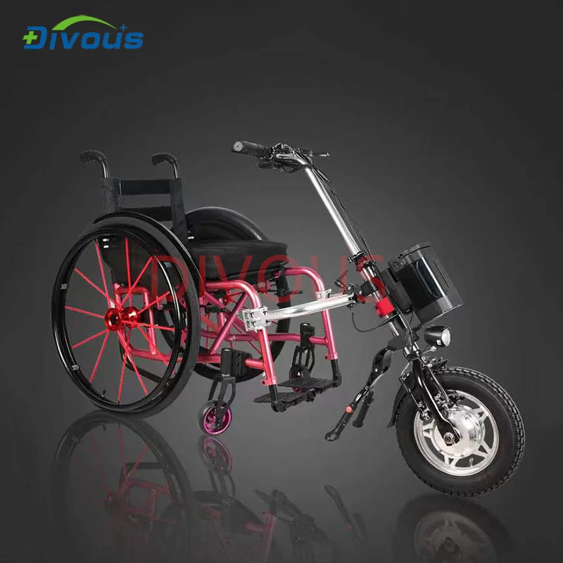 N/W 14KG Lightweight 12Inch Electric Handbike Wheelchair Handcycle Handicapped Trailer For The Disabled And Elderly