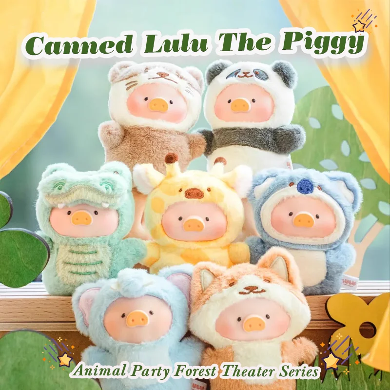 

Canned Lulu the Piggy Animal Party Forest Theater Series Blind Box Cute Finger Backpack Pendant Decorations Mystery Box Gifts
