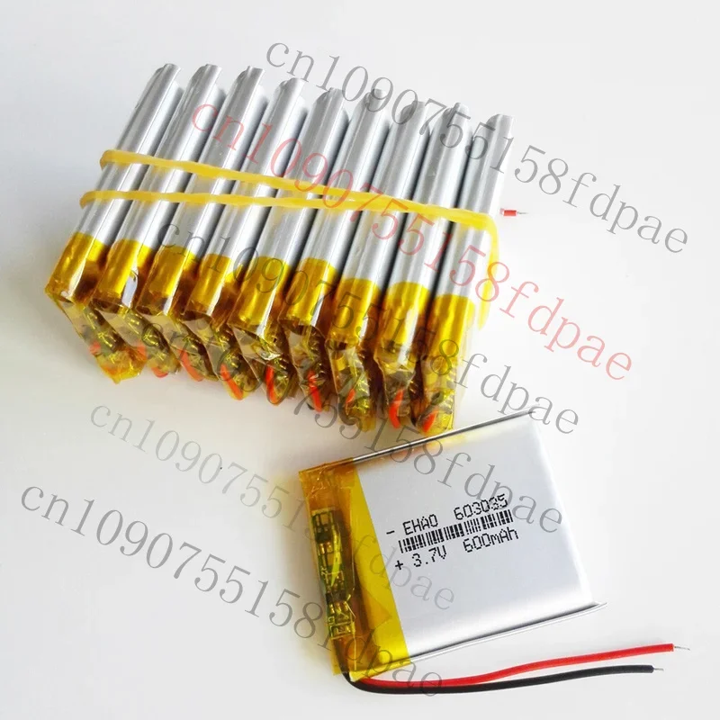 

Premium 10 PCS 3.7V 600mAh Lipo Polymer Rechargeable Battery For MP3 Camera GPS 603035