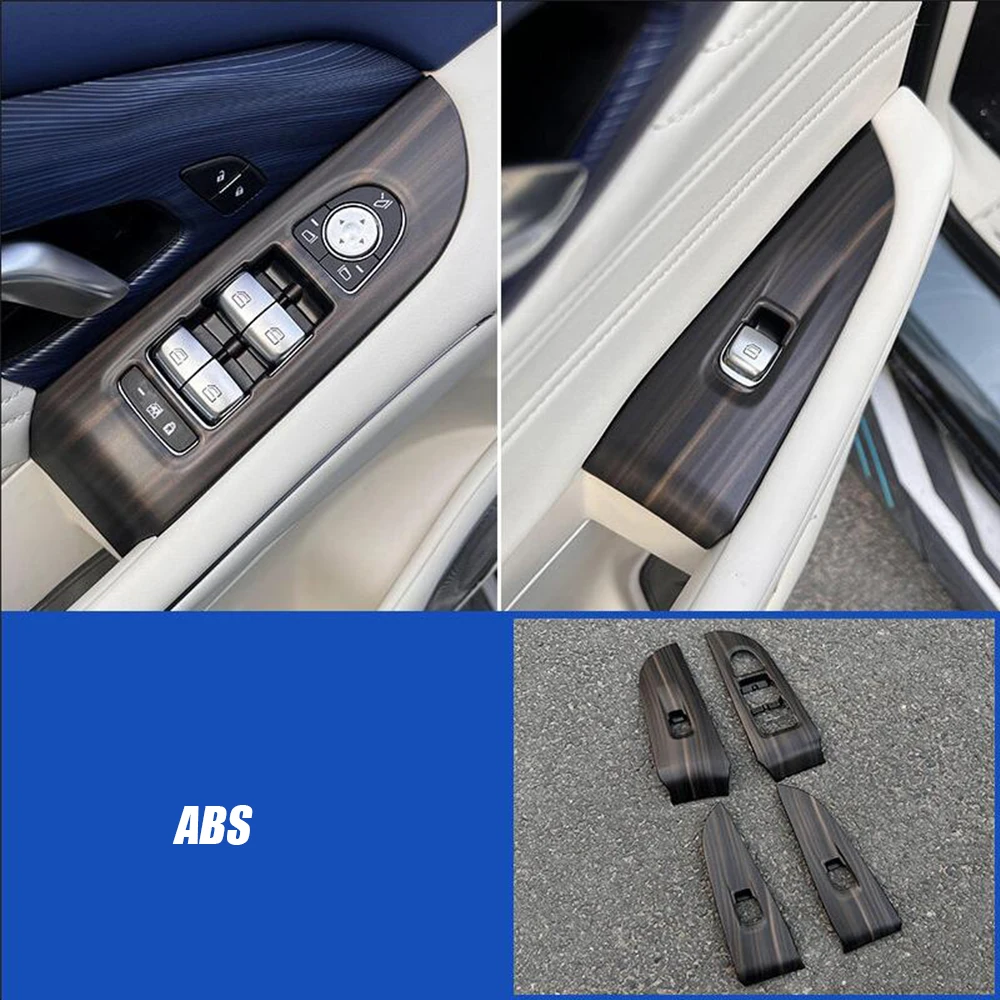 

For Dongfeng Voyah Free 2021 2022 2023 Accessories Carbon Car Door Window glass Lift Control Switch Panel Cover trim Protector