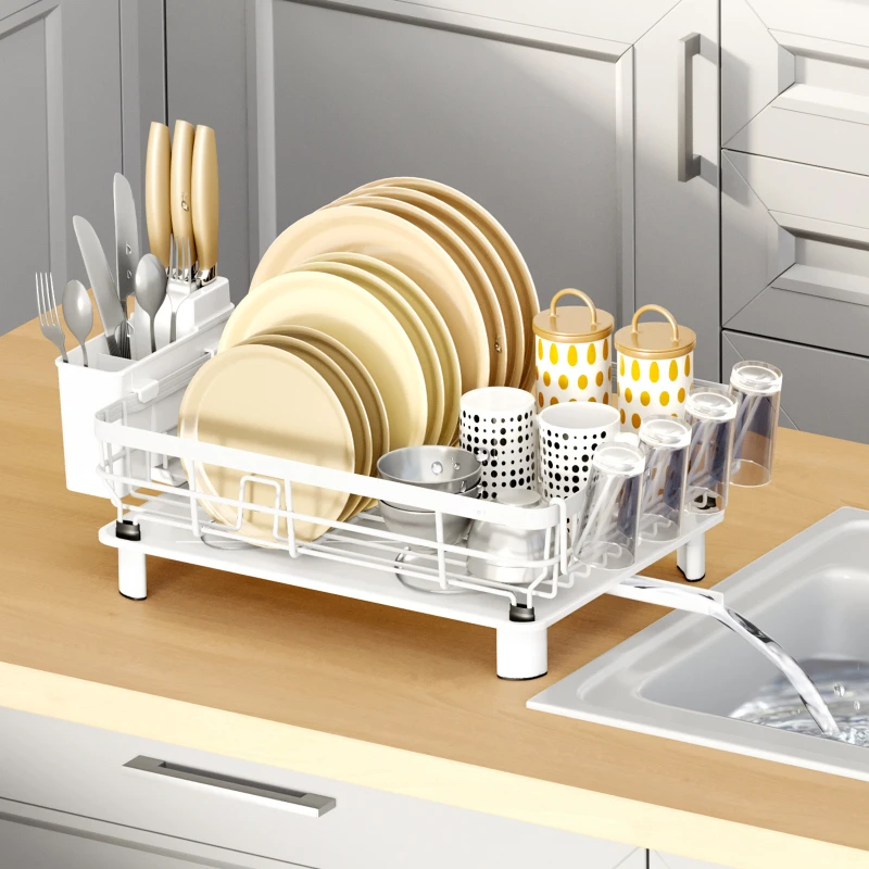 

Kitchen Dish Storage Rack Countertop Multifunctional Dish Rack In-Cabinet Chopsticks Storage Drainer New