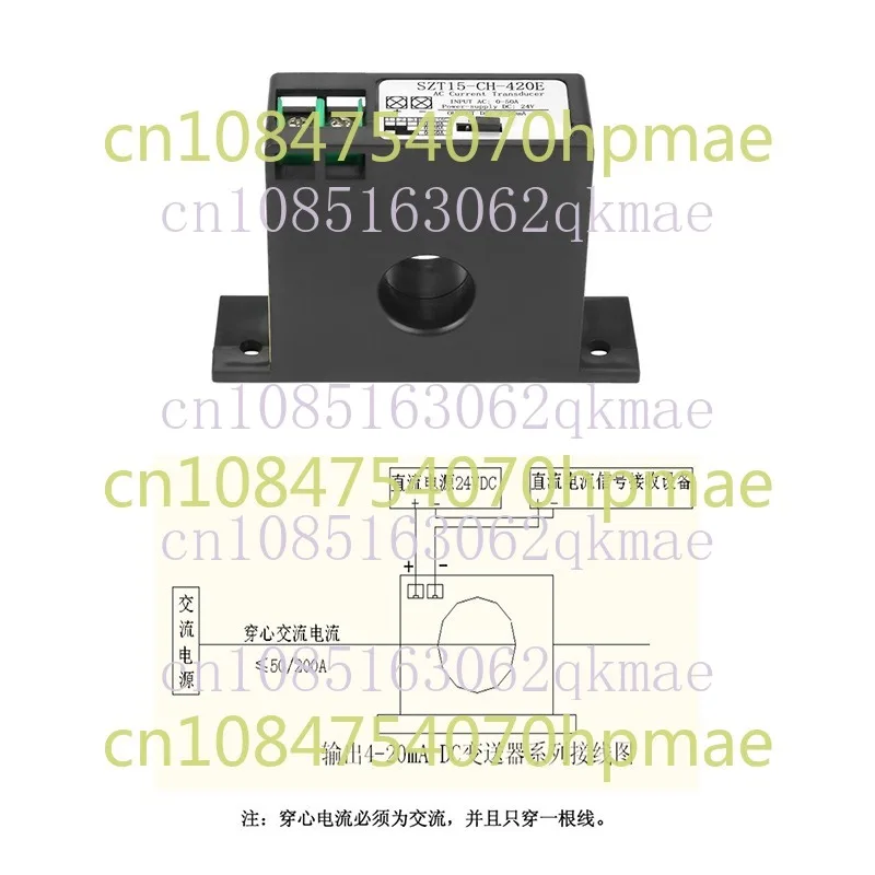 Current Transducer Ac 0-50a Output Analog 4-20mA Current Signal Conversion SZT15-CH-420E