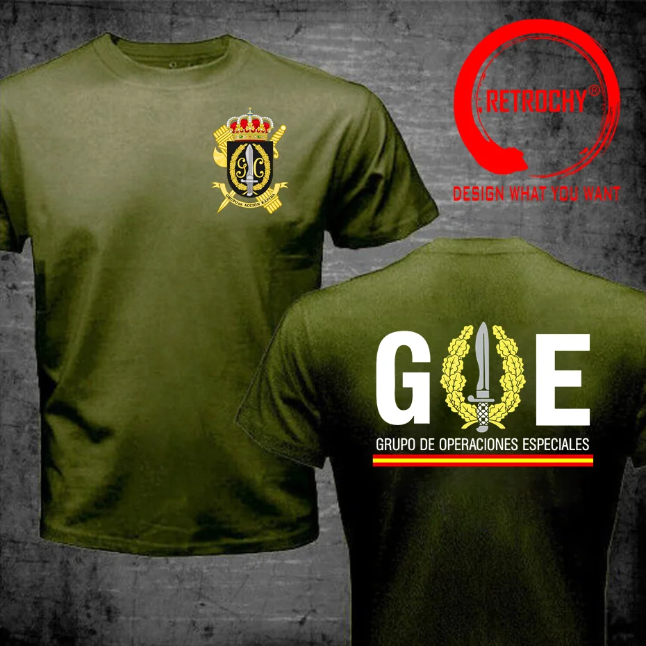 Espana Guardia Civil Servicio Marítimo Spain Civil Guard Emblem T Shirt Short Sleeve Cotton Casual T-shirts Loose Top Size S-5XL