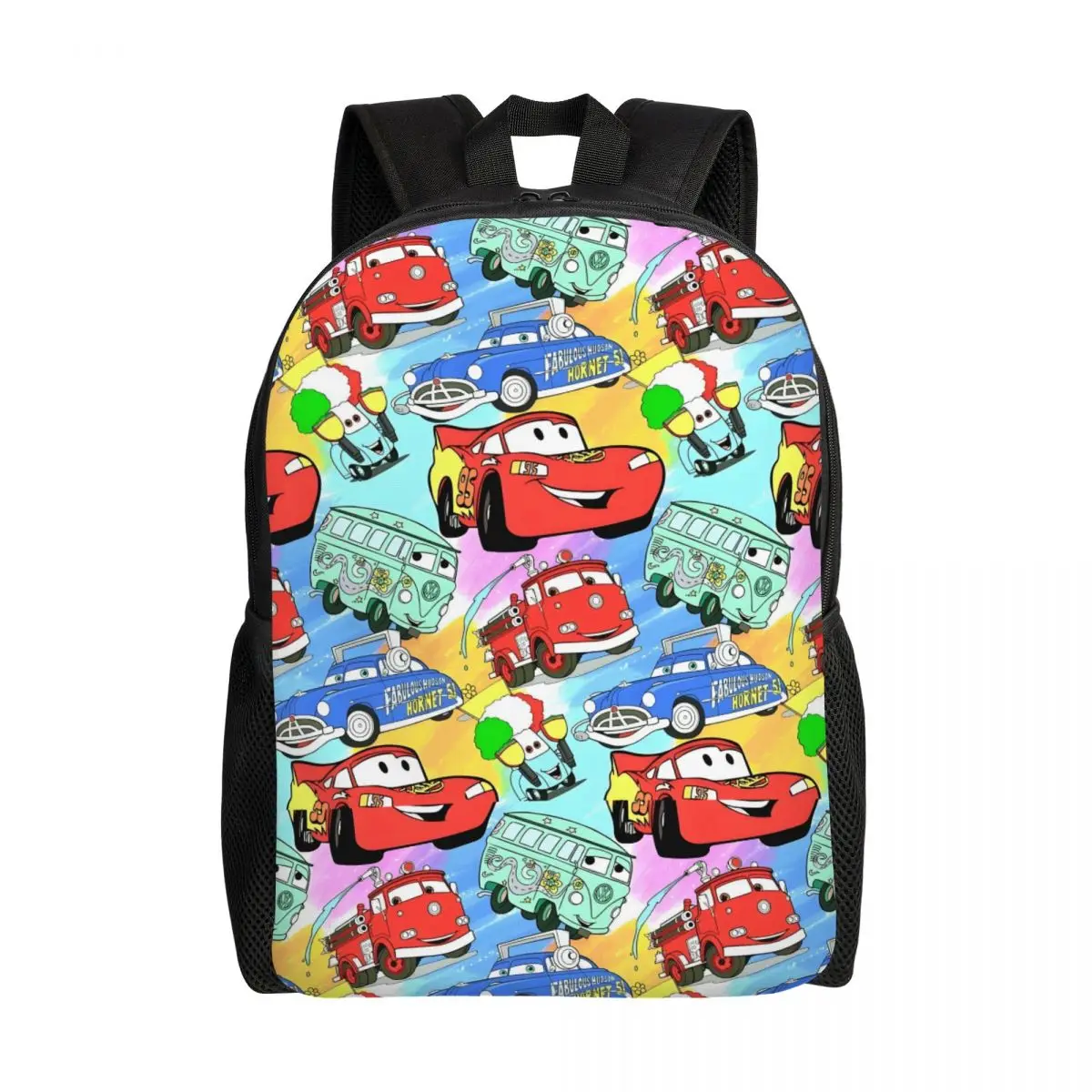 

Custom Lightning McQueen Backpack for Women Men College School Students Bookbag Fits 15 Inch Laptop Cars Patterns Bags