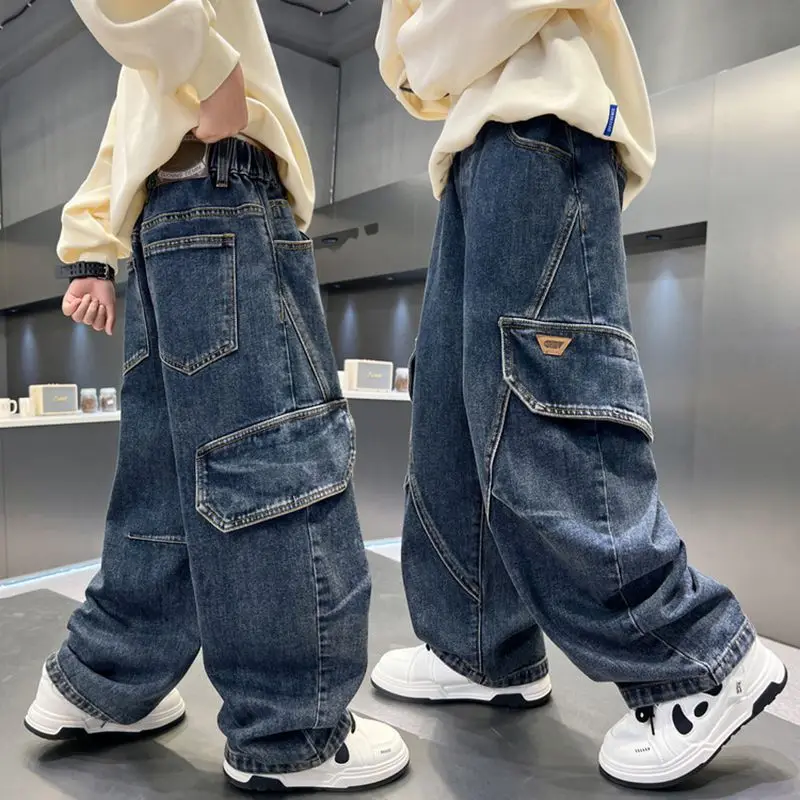 Teenage Boys Jeans Kids Denim Trousers Children Clothes Spring