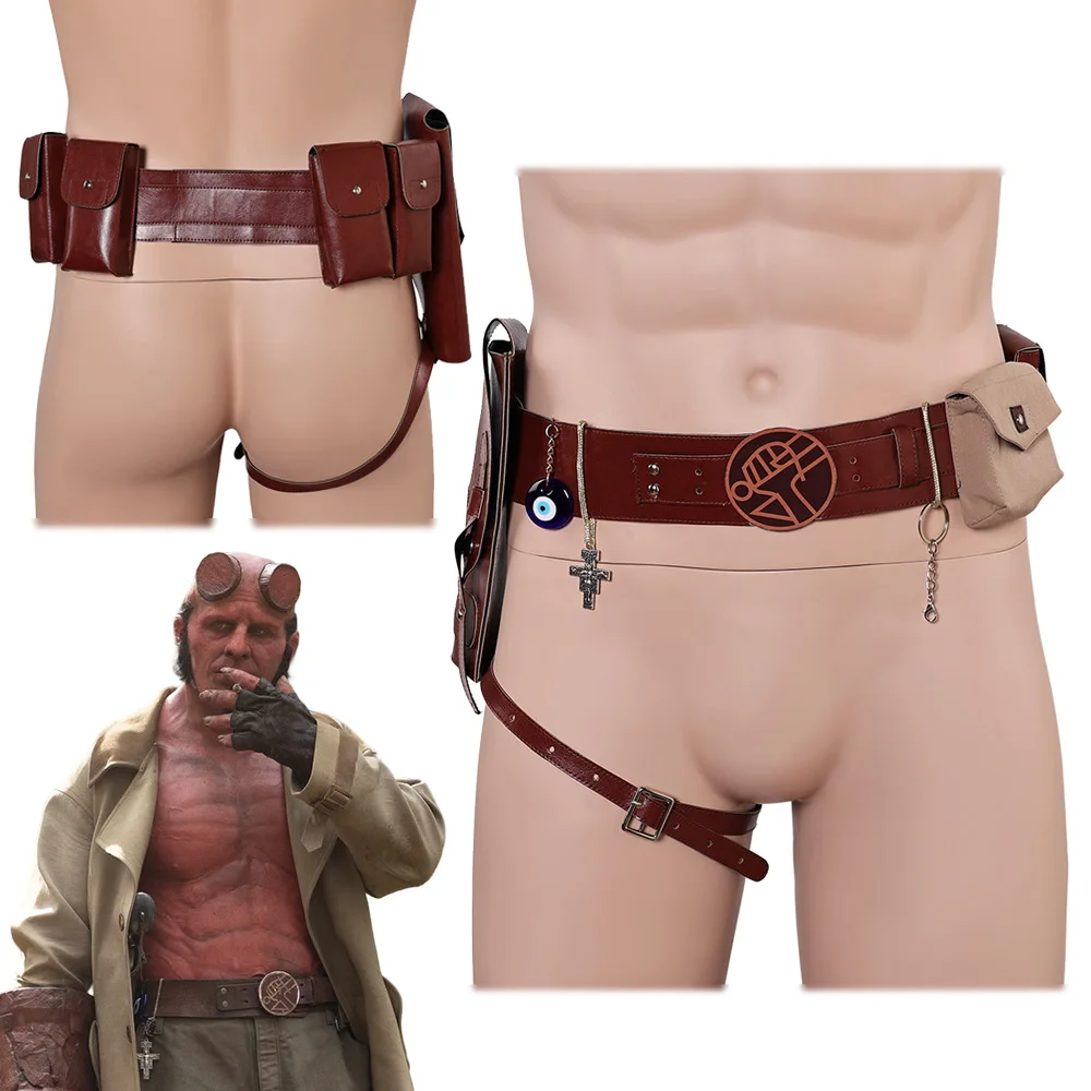

Hellboy Waistbelt With Holster Waist Belt 2024 Movie Crooked Man Cosplay Fantasy Costume Accessories Adult Men Fantasia Prop