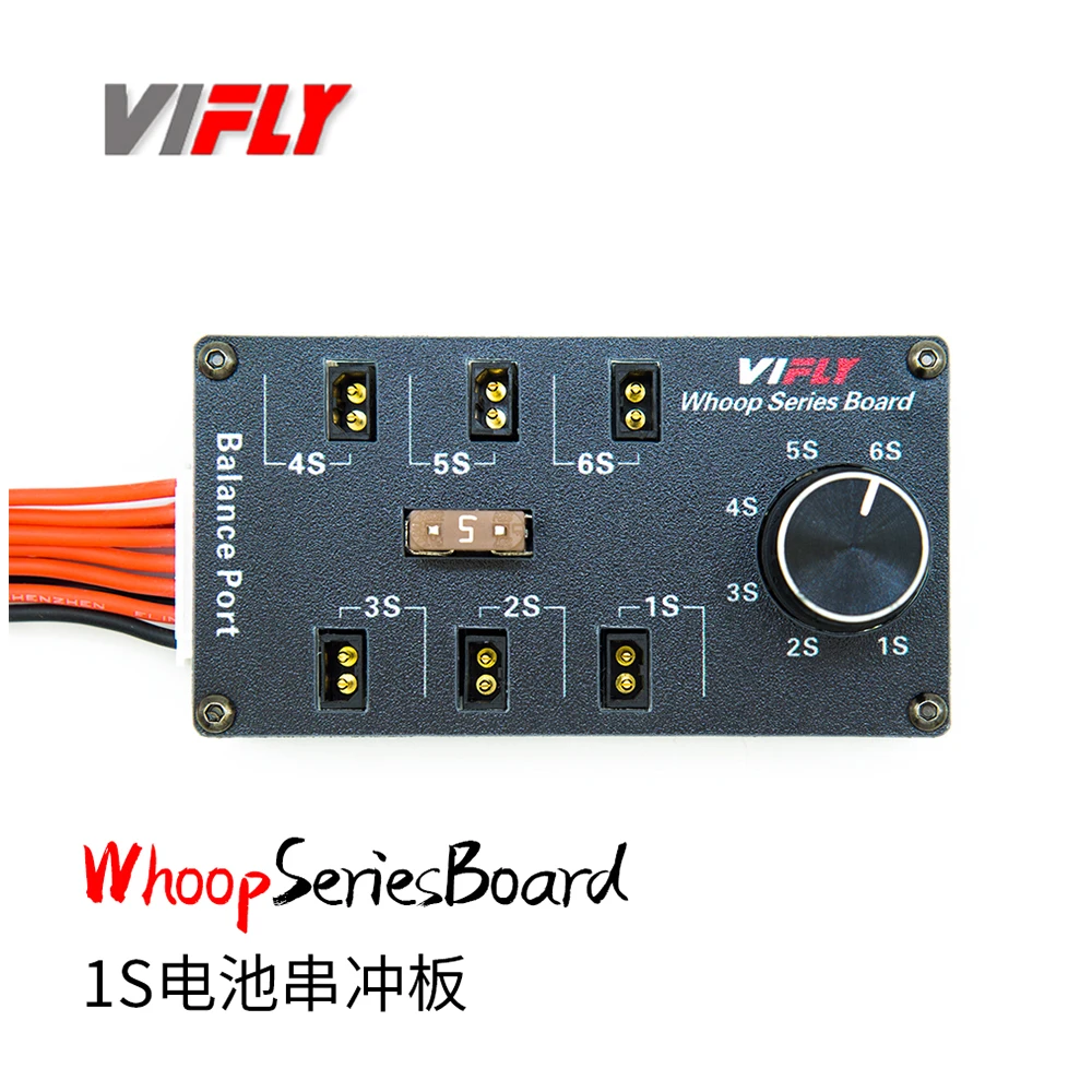 VIFLY Whoop Series Board Balance Charging Board 6 Port 1S LIPO Battery XT60 Input for PH2.0 BT2.0 / GNB27 1S FPV Tinywhoop