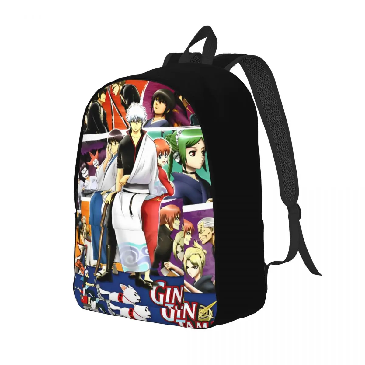 Gintokis witzige Abenteuer cooler Rucksack mit Tasche High School Gintama Daypack für Männer Frauen Laptop Computer Segeltuch taschen