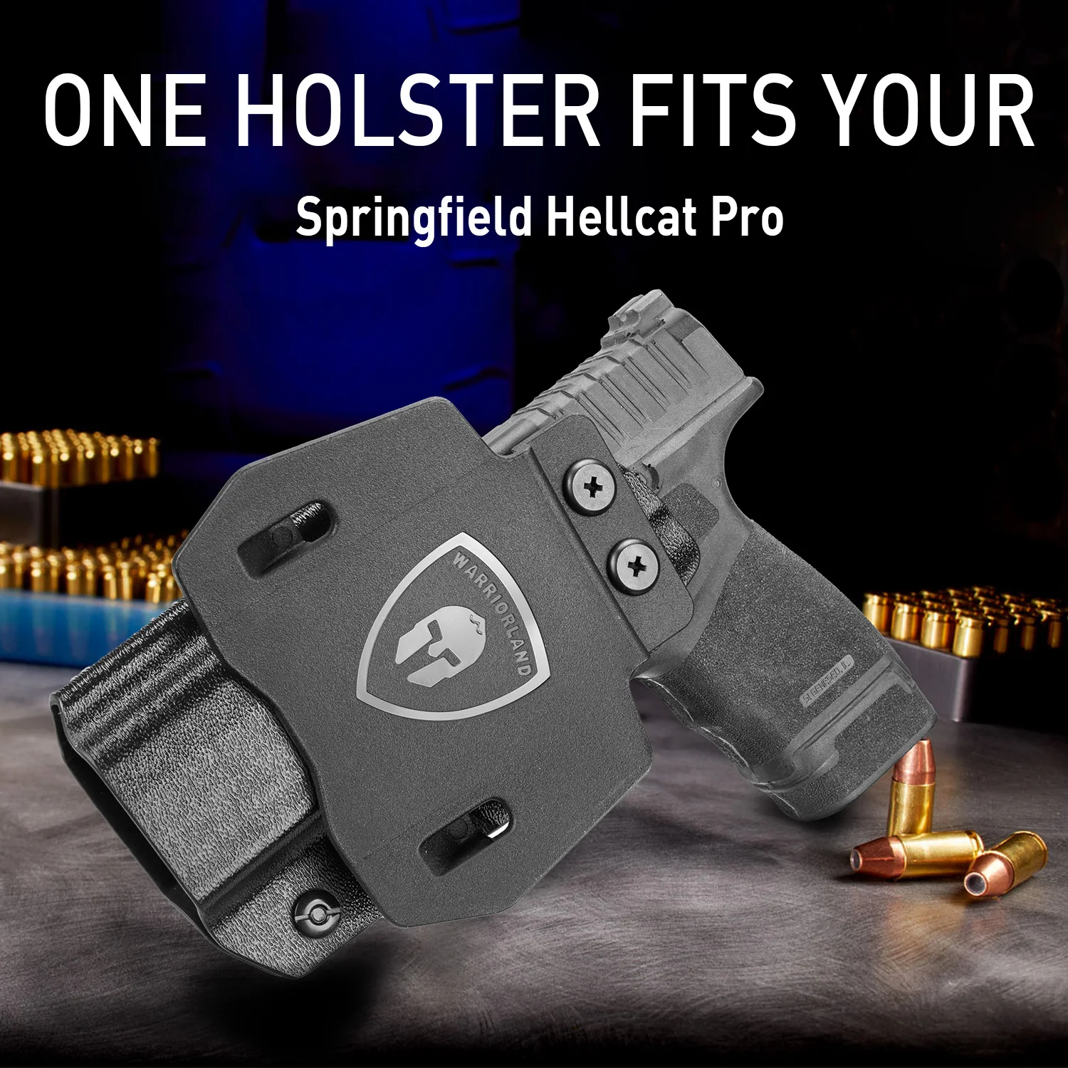 Hellcat Pro Holster OWB Kydex Holster Fit Springfield Armory Hellcat Pro & Hellcat Pro OSP Pistol Outside Waistband Right Hand