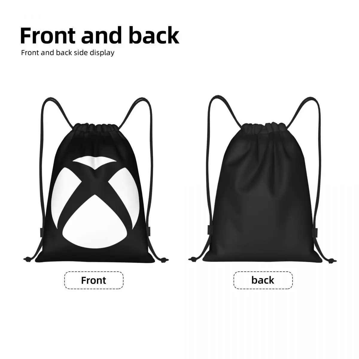 Custom Classic Xboxs Logo Drawstring Bags for Shopping Yoga Backpacks Men Women Game Gamer Gifts Sports Gym Sackpack