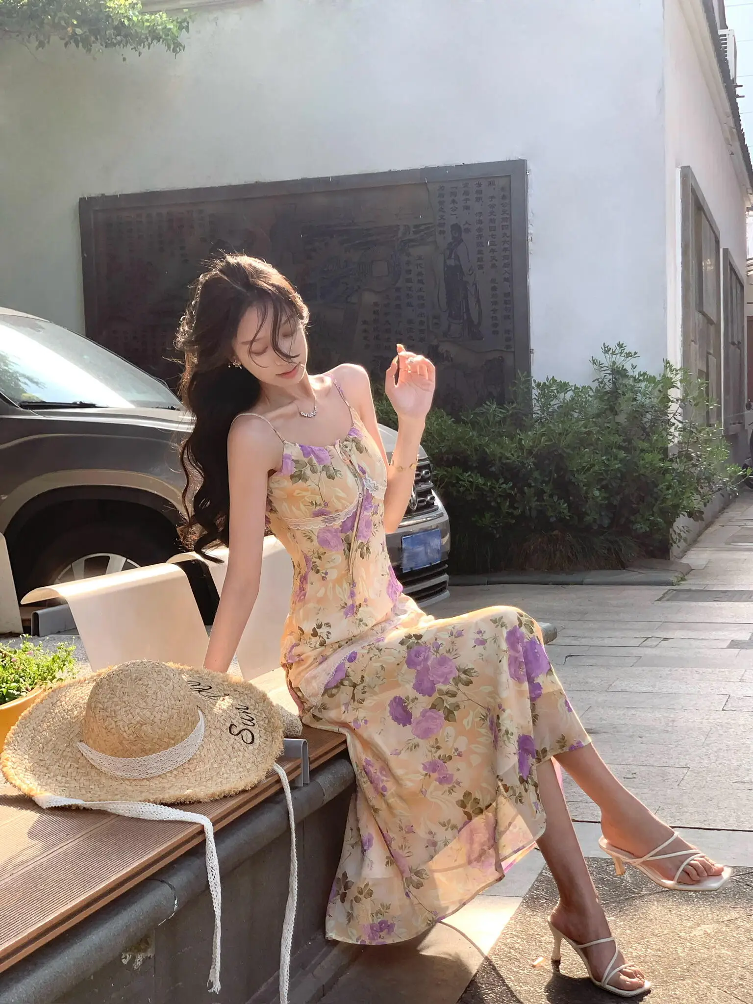 Reise Strand Sle Floral Spitze Trim ter Dr Wrap Bodycon Fi Schwanz Langen Rock Polyester Faser Hohe Taille Sommer Dr