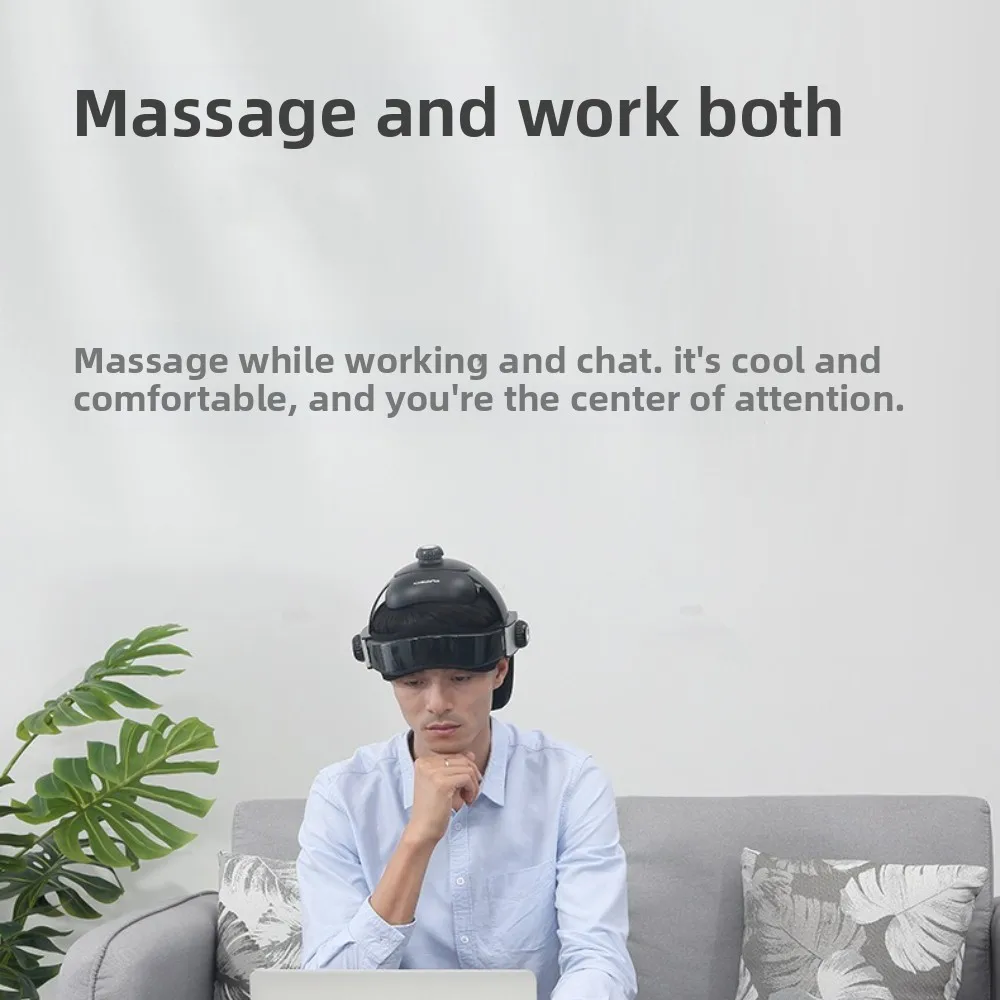 Kaisheng 헤드 마사지 전기 두뇌 마사지 불면증 다기능 헤드 간편한 두피 마사지 헬멧