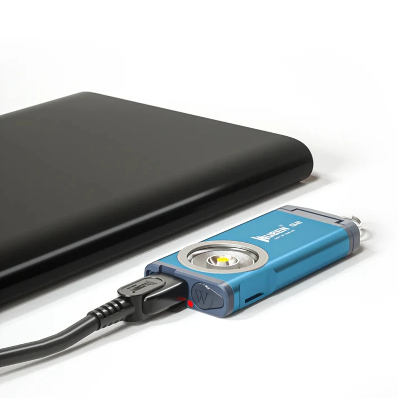 WUBEN G2 Keychain Light 500Lumens Type-C Rechargeable 5 Lighting Modes Magnetic tail 175° Wide-angle Protable LED Flashlight