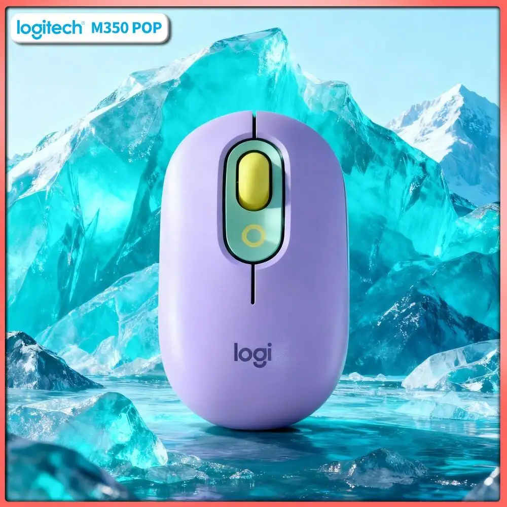 Logitech M350 POP Wireless Mouse 3 Buttons Optical Sensor Slim Compact for Portable Tablet Handheld Computing Device Use