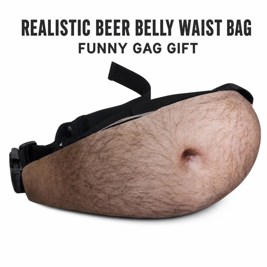 Creative Fake Beer Belly Waist - Women'S Bum Bags ulasan dan harga