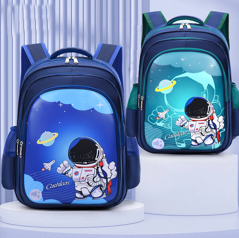 Kindergarten Primary Bookbag Children Backpack Cute Star Astronaut Boy Kid School Bag Student Waterproof Baby Boy Backapck