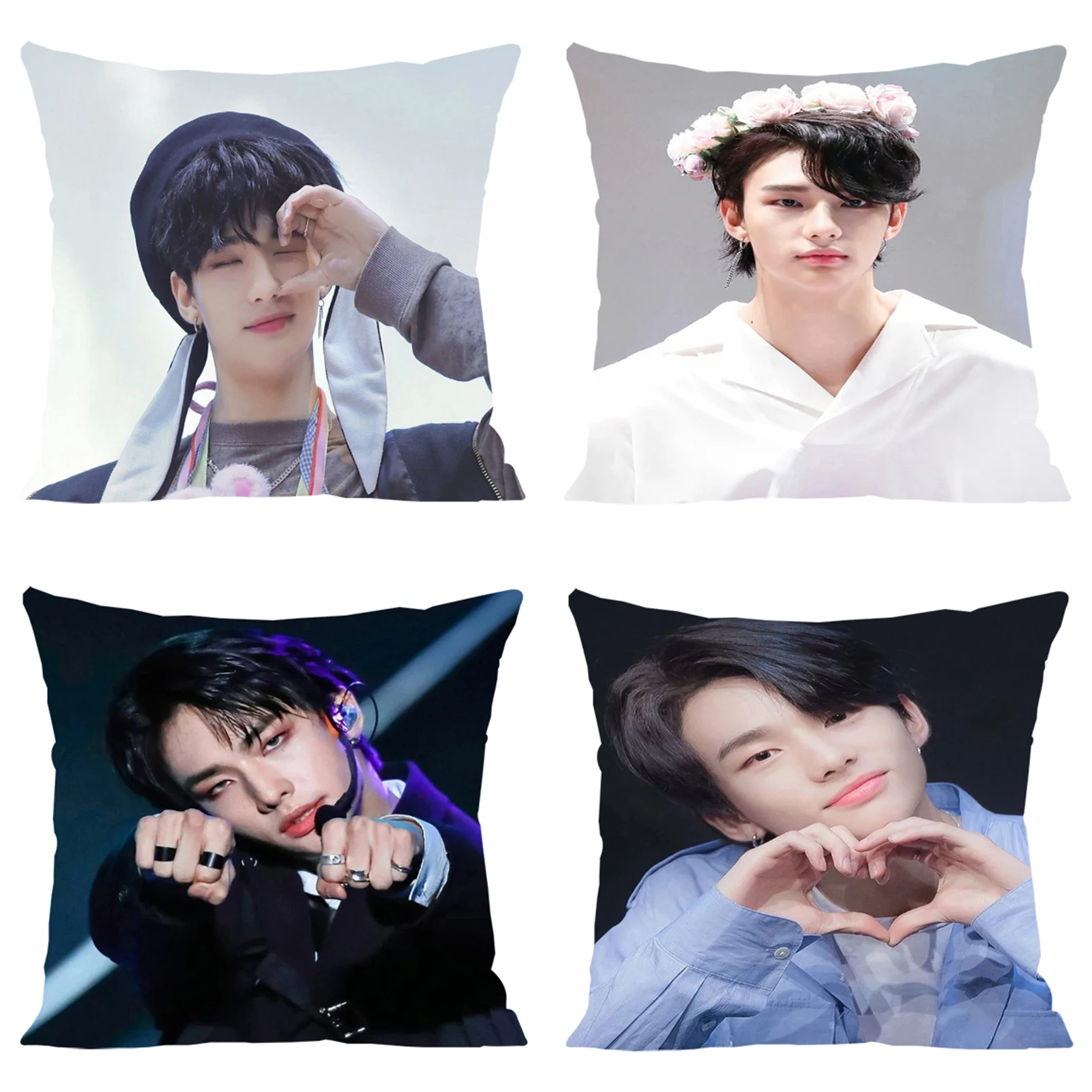 

H-Hwang Hyun Jin Home Decoration Cushion Cover 45x45 Cushions Covers Decorative Pillowcases Aesthetic Room Decoration Pillow Bed