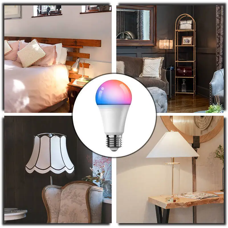16 Color Changing LED Smart Bulb New LED Bulb with Music Synchronization WiFi and Bluetooth 5.0 Dimmable RGB Smart Home Lighting