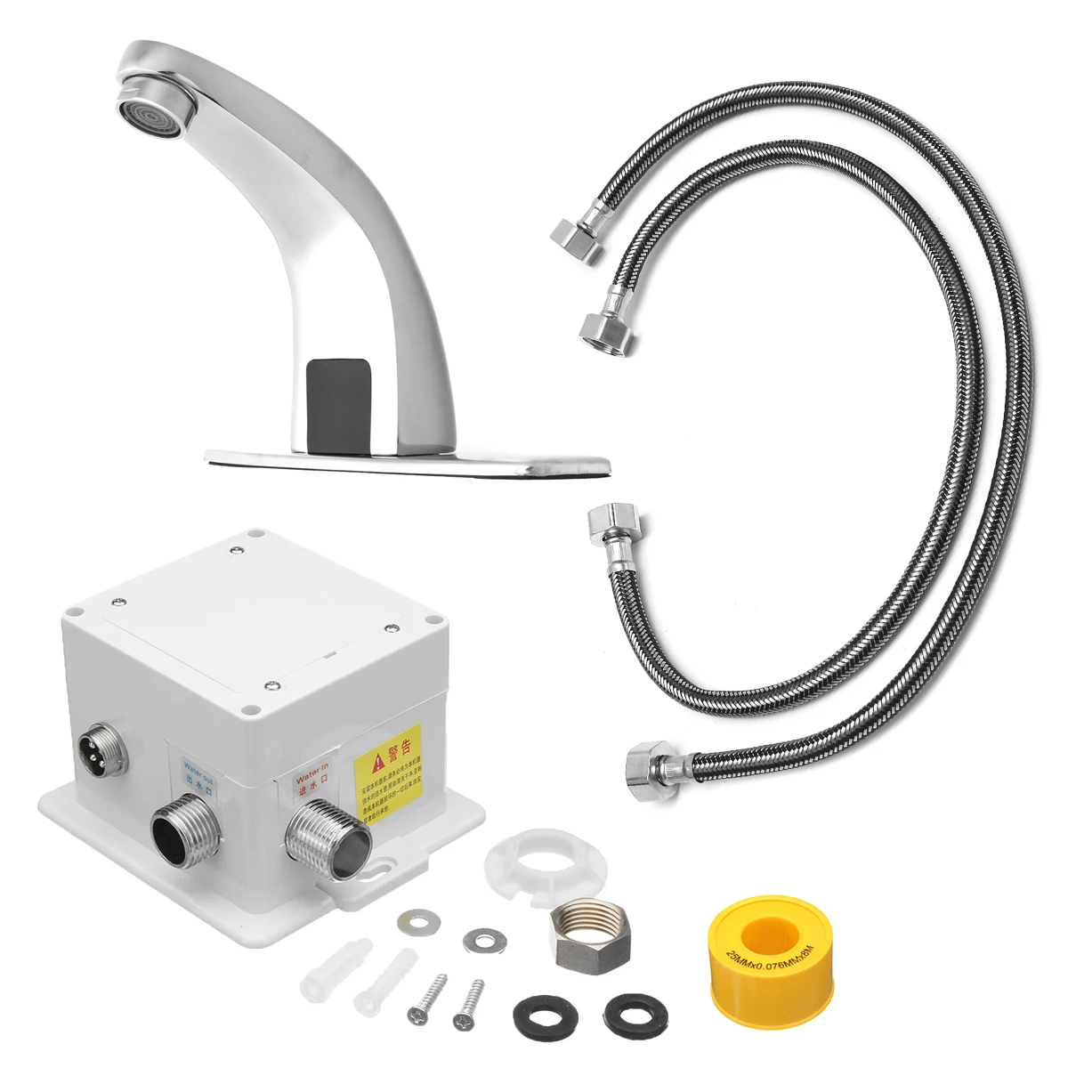

Cold Water Saving Inductive Mixer Electric Basin Faucet Bathroom Automatic Infrared Sink Hands Touchless Free Faucet Sensor Tap