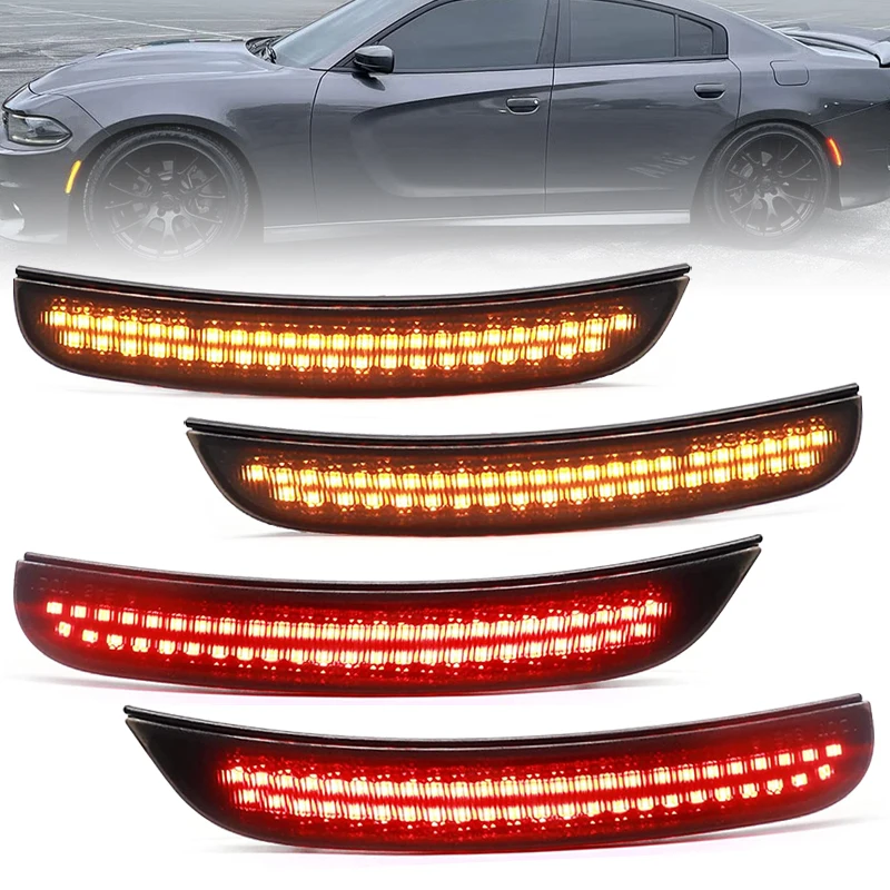 

Прозрачные и дымчатые линзы для Dodge Charger 2015-2022, фонарь для фонаря заднего и заднего крыла