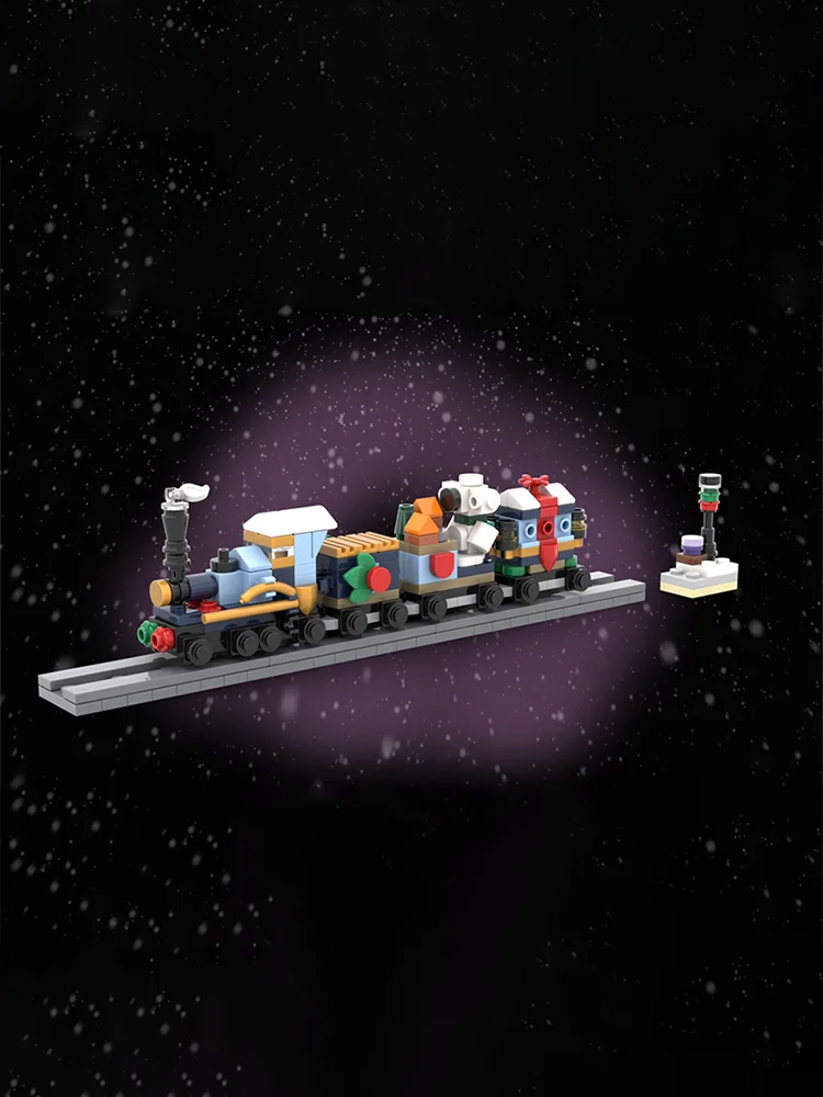 

249 MOC Christmas Building Series Winter Village Holiday Express Model DIY Assembly Building Block Toy Children's Gift
