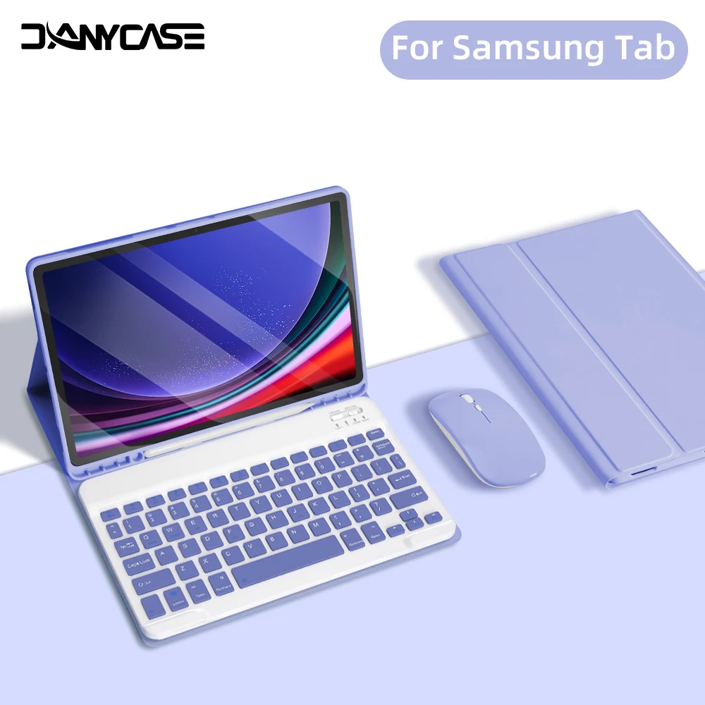 For Samsung Tab S9 Fe Keyboard Case S6 10.4 Lite Keyboard Tab A8 10.5 S8 11in S7 Plus S7 S8 FE S8 Plus 12.4 Tablet with Keyboard