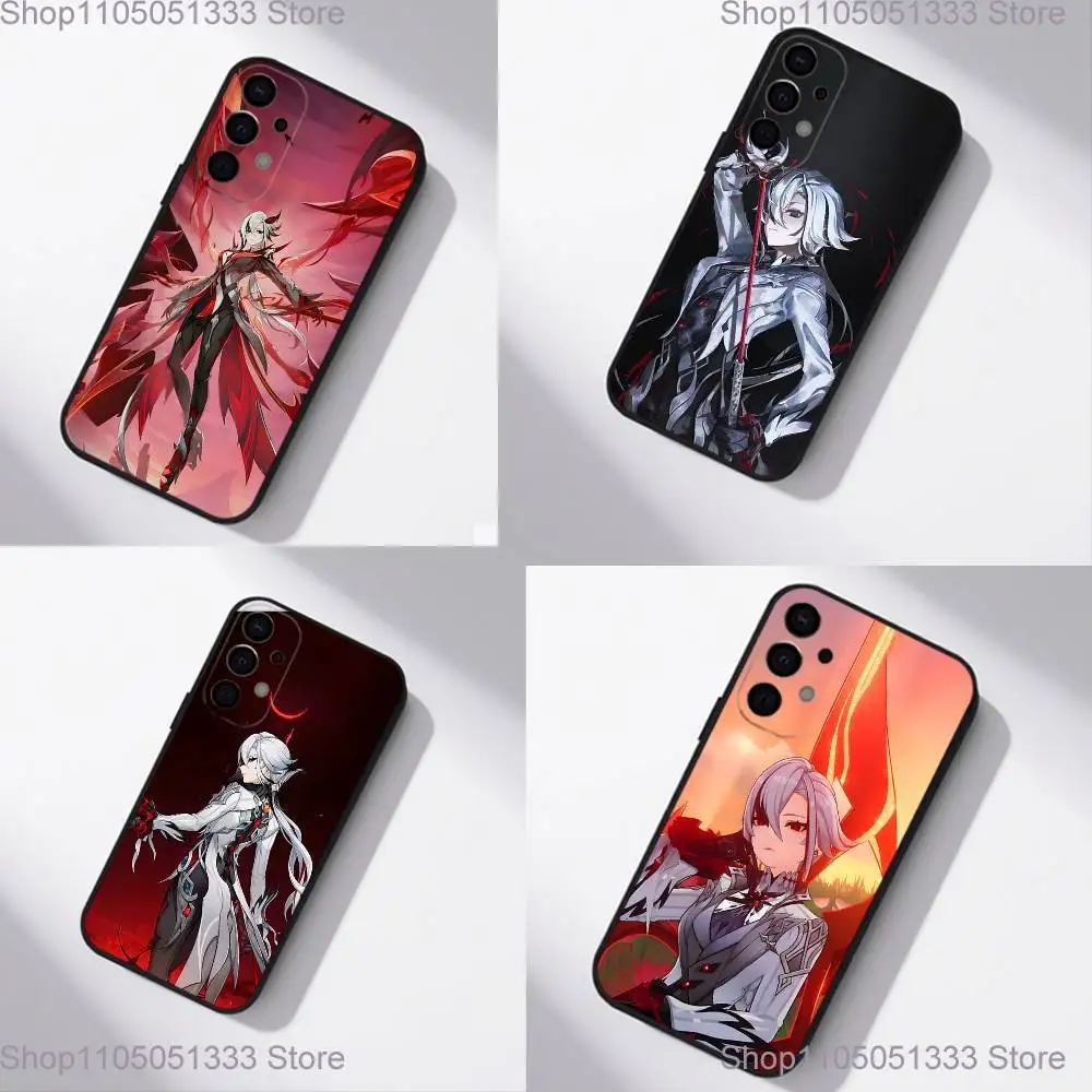 

G-Genshin Impact Arlecchino Phone Case For Samsung S25,S24,S21,S22,S23,S30,Ultra,S20,Plus,Fe,Lite,5G Black Cover