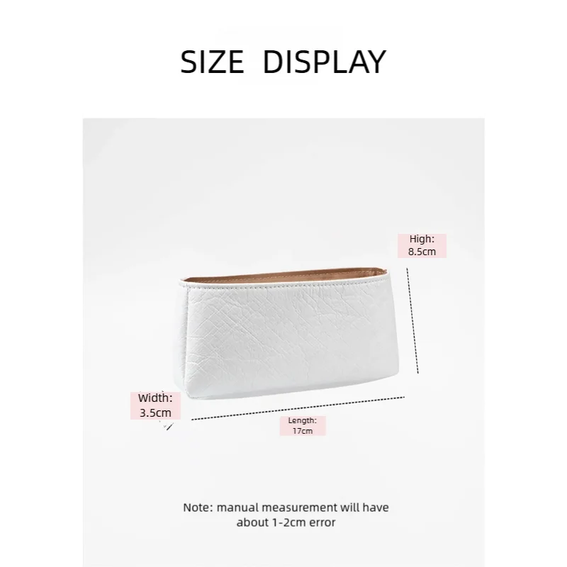 بطانة داخلية من ورق دوبونت مقاومة للماء مناسبة لحقيبة تخزين مستحضرات التجميل البيضاء Nolita 19 تحافظ على الشكل والأنيق #2