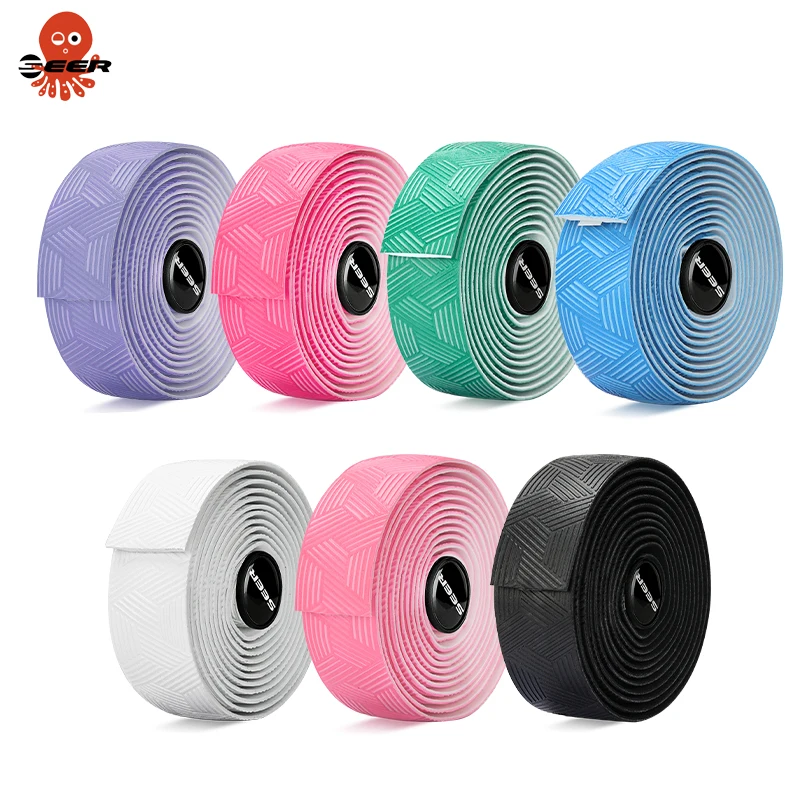SEER Thicken Bicycle Handlebar Tape 3mm Road Bike Bicycle Handlebar Cork EVA PU Bar Tape Professional Bike Handlebar Tape
