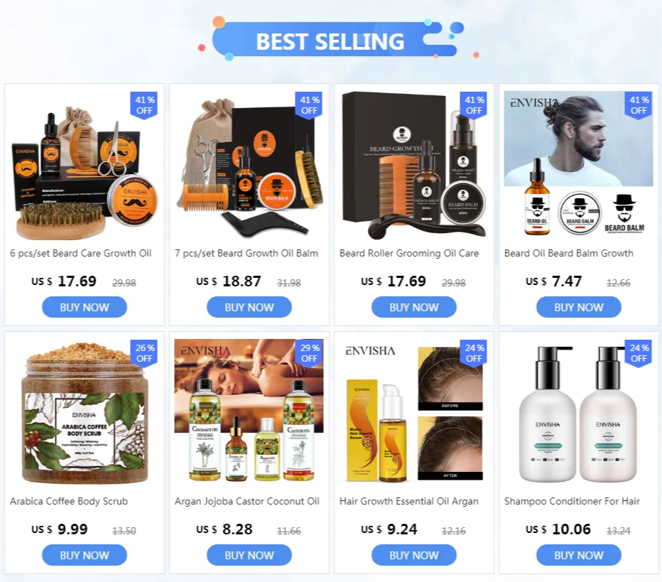 ENVISHA Bart Pflege Set Wachstum Creme Öl Serum Natürliche Haarausfall Produkte Für Männer Pflegende Weiche Glatte Reparatur Feuchtigkeitsspendende – Detail 1